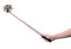 5 flex sections Pink Wired Selfie Stick For Samsung Camera