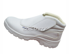 White microfiber safety boots
