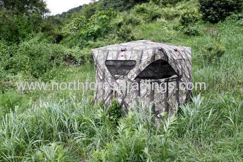 Outdoor camo hunting hub blind