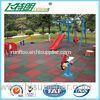 Kids Play Playground Rubber Mats / Childrens Rubber Floor Tiles Customized