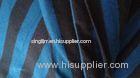 Shrink - Resistant Black And Blue Horizontal Striped Fabric For Apparel 58'' / 60