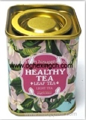 Small tea tin caddy