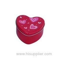 Hearted shape chocolate bar candy tin box