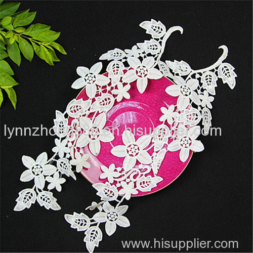 fabric flower patterns embroidered collar lace applique