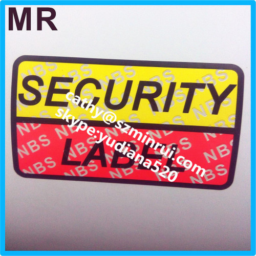 Self adhesive eggshell sticker security tamper proof paper seals