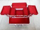 2 Extend Trays Velvet Lining Professional Cosmetic Train Case Aluminum Large Size