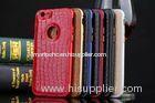 iPhone 6s cases and covers 2 In 1 Crocodile leather cover bumper Aluminum Metal