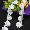 wide polyester chemical lace trim for bridal dress