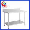 Disassemble stainless steel worktable with back splush / stainless food prep table