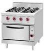 CE Gas Range Chinese Cooking Equipment With 4 - Burner & Oven