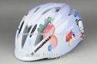 Bear Professional Kids Bicycle Helmets White Super Light Silk Screen Printing