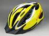 Yellow Bicycle Helmet With Visor / Downhill Mountain Bike Helmets Custom