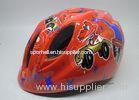 Outdoor Sports Kid LED Light Helmet Red Fashionable Comfortable Nylon Strap