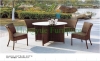 Patio rattan table chair furniture set