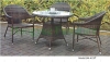 Patio rattan material dining sets wicker table chairs