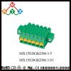 PCB screwless spring pluggable terminal blocks wire connectors with flange replacement of PHOENIX and WAGO