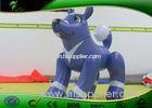 PVC Inflatable Cartoon Characters Blue Kids Blow Up Dog With Digital Printing