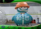 PVC 0.18mm Helium Blow Up Advertising Balloons / Blue Inflatable Sky Advertising Balloons