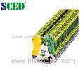 Industrial Electrical Connectors Din Rail Mounted Terminal Blocks Ground Type