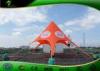 AbrasionResistance Orange Aluminum Star Shade Tent For Car Shelter