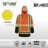 CSA Z96-09 Hi-viz reflective safety jacket windbreak clothes assorted color back cross reflective ta