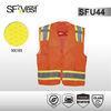 100% polyester mesh with solid pocket reflective safety vest for adult ANSI/ISEA 107-2010
