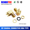 RF Connector Dustproof SMA Electrical Gold Plated R/A Connector Types