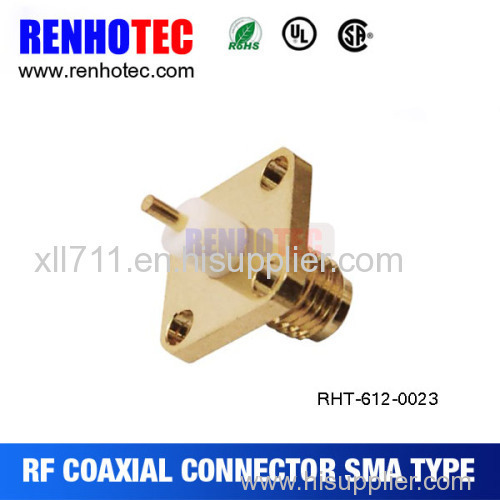 ROHS UL SMA Jack Panle Receptacle RF Electrical Connector PBT-GF20