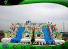 Huge Inflatable jumping Castle With Slide / Durable PVC Inflatable Combo
