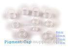 Non - sterile Tattoo Clear plastic pigment cap prevent ink spillage