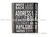 Black Leather Address Journal