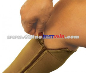 Zipper Compression Socks Zip Leg Support Knee Stockings Sox Open Toe As Seen On TV