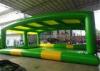 Large 0.9mm PVC Green And Yellow Inflatable Ball Pool With Cover Waterproof