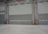 High strength industrial sectional door with aluminum single panel