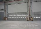 High strength industrial sectional door with aluminum single panel