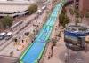 Super Long Outdoor Green Inflatable Slide The City For Blow Up Water Park