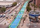Super Long Outdoor Green Inflatable Slide The City For Blow Up Water Park