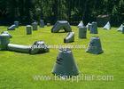Commercial 0.6mm PVC Inflatable Paintball Air Bunkers Area With Logo Printing