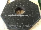 Outside use black pole rubber pedestal / octagon crumb rubber base support