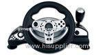 Dual Shock Wired Large PC Game Racing Wheel With Adjustable Sensitivity
