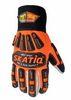 High Visibility Cotton Oilfield Safety Products Impact Safety Gloves