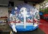 Inflatable Xmas Decorations / Inflatable Show Ball 1.0mm PVC Christmas Snow Globle