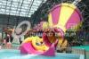 Indoor Fiberglass Aqua Park Equipment 2 Persons Water World Water Slide