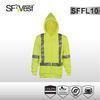 CSA Z96-09 standard sweatshirt high visibility safety clothing zipper front customizable with hood