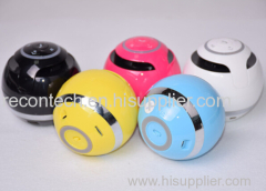 LED Light Bluetooth Speaker Colorful Ball Speaker with FM Radio and Recharged Battery