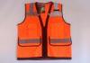 Multi-function pocket mesh and tricot fabric high vis vest reflective safety clothes