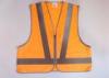 Orange hi vis clothing Reflective safety vest with zipper front + 5 point break with snaps fasten