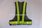 Hi vis reflective black mesh safety vests PVC tape led vest with batteries