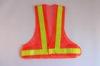 PVC reflective tape breathable mesh fabric security safety vests with snap button