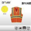 Hi Vis reflective safety vest CSA Z 9609 with reflective tape on contrasting tape 5 point breakaway